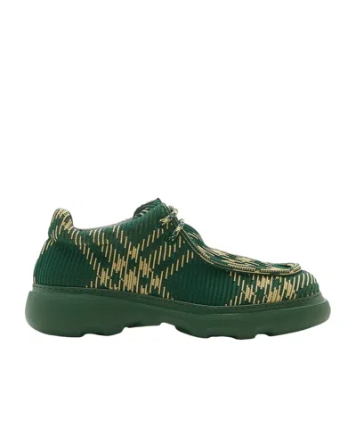 BURBERRY BURBERRY EKD CHECK-PRINTED LACE-UP DERBY SHOES