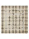 Burberry Ekd Check Wool Blend Scarf In Brown