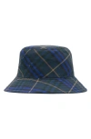 Burberry Men's Ekd Check Bucket Hat In Midnight Ip Check