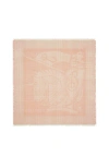 Burberry Ekd Check Wool Blend Scarf In Teacup