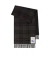 Burberry Ekd Checked Cashmere Scarf In Black