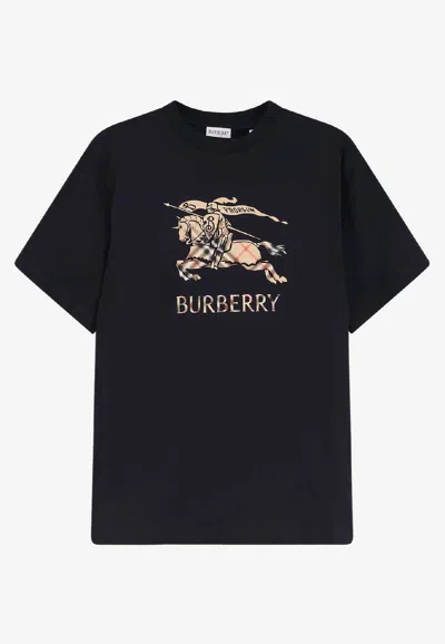 BURBERRY EKD CHECKED PATCH T-SHIRT
