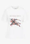 Burberry Ekd Checked T-shirt In White