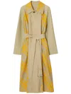 Burberry Women Two-tone Cotton Reversible Bradford Trench Coat In Multi
