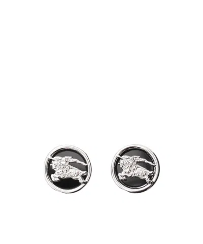 Burberry Knight Coin Earrings In Black