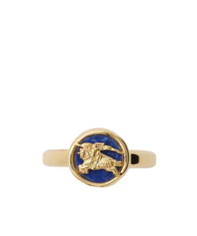 Burberry Ekd Coin Ring In Gold