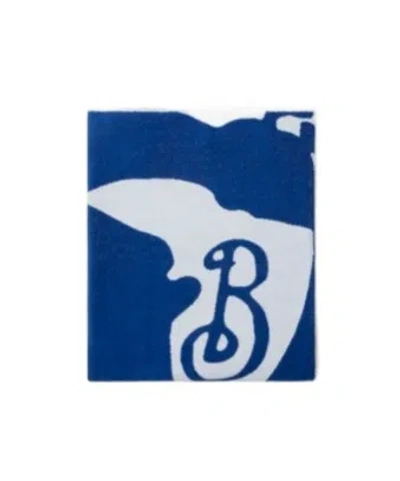 Burberry Ekd Cotton Bath Towel In Blue