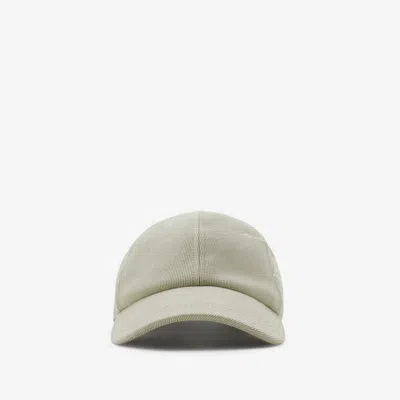 Burberry Ekd Cotton Blend Baseball Cap In Hunter
