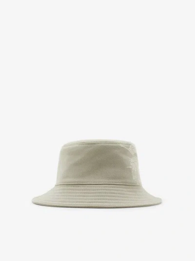 Burberry Ekd Cotton Blend Bucket Hat In Neutral