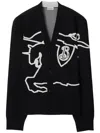 Burberry Ekd-embroidered Cotton Sweatshirt In Black