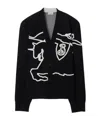 Burberry Ekd-embroidered Cotton Sweatshirt In Black