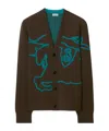 Burberry Ekd Cotton-blend Cardigan In Black