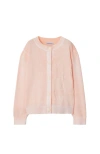 Burberry Childrens Ekd Cotton Cardigan In Dusty Pink