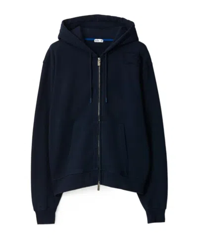 Burberry Ekd Cotton Hoodie In Black