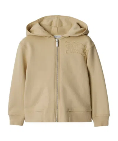 Burberry Kids' Ekd Cotton Hoodie In Nude