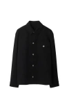 Burberry Long Sleeved Buttoned Denim Jacket In Black