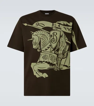 Burberry Ekd Cotton Jersey T-shirt In Oil