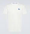 Burberry Mens Salt Ekd-embroidered Short-sleeve Cotton-jersey T-shirt In White