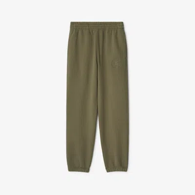Burberry Ekd Cotton Jogging Pants In Silt