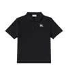 Burberry Johane Ekd-embroidered Cotton-pique Polo Shirt 3-14 Years Black In Black