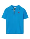 Burberry Cotton Piqué Polo Shirt In Blue