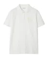 Burberry Chalk Pique Ekd Polo Shirt In White