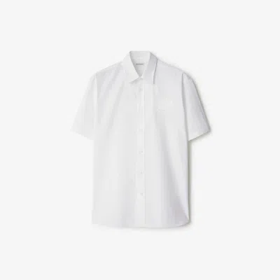 Burberry Ekd Cotton Shirt In Salt