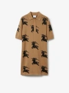 Burberry Tan Polo Minidress In Camel