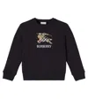 Burberry Ekd Cotton Sweatshirt In Black