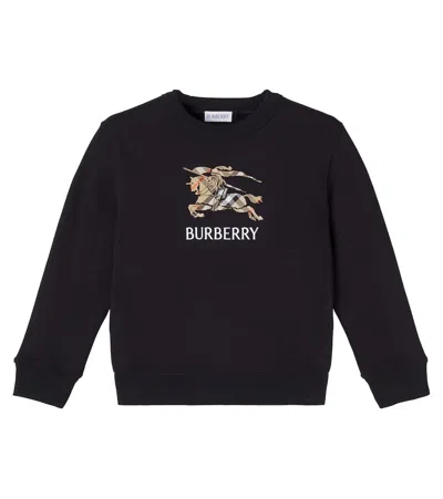 Burberry Kids' Ekd Cotton Sweatshirt In Black