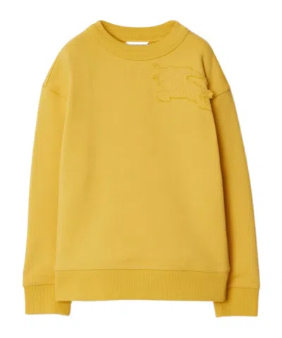 Burberry Ekd Cotton Sweatshirt In Yellow