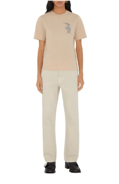 Burberry Ekd Cotton T-shirt In Brown