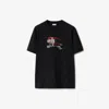 Burberry Ryan Ekd Embroidered T-shirt In Black