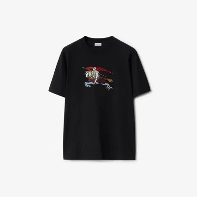Burberry Ekd Cotton T-shirt In Black