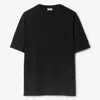 Burberry Tempah Embroidered Logo Cotton T-shirt In Black