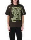 Burberry Equestrian Knight Graphic Print T-shirt In Black