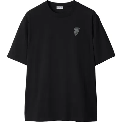 Burberry Ekd Cotton T-shirt In Blue