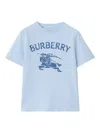 Burberry Ekd Cotton T-shirt In Blue