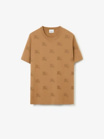 Burberry Ekd Cotton T-shirt In Camel