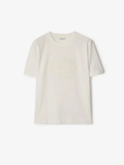 Burberry Ekd Cotton T-shirt In Chalk