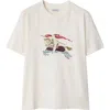 Burberry Ekd Embroidered Cotton T-shirt In Gray