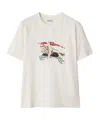 Burberry Graphic Print Crew Neck Short Sleeve Top In Neutral