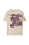 Burberry Short Sleeves With Large Graphic Print In Pansy