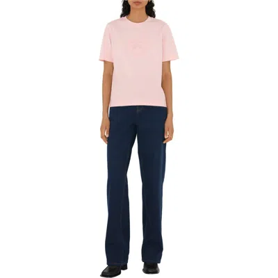 Burberry Ekd Cotton T-shirt In Pink