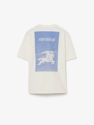Burberry Ekd Cotton T-shirt In Salt
