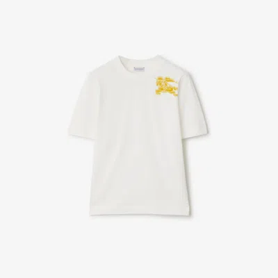 Burberry Ekd Cotton T-shirt In Salt