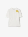 Burberry Ekd Logo-print T-shirt In Salt