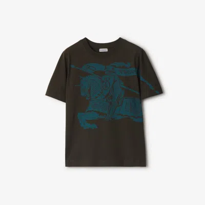 Burberry Ekd Cotton T-shirt In Black