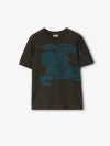 Burberry Equestrian Knight Cotton T-shirt In Snug