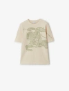 Burberry Ekd Cotton T-shirt In Soap